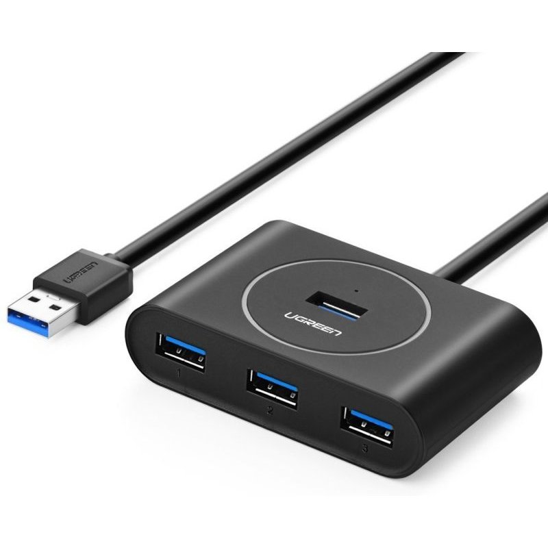 (#134) Portable Super Speed 4 Ports USB 3.0 HUB Cable Adapter, Not Support OTG, Cable Length: 2m(Black)