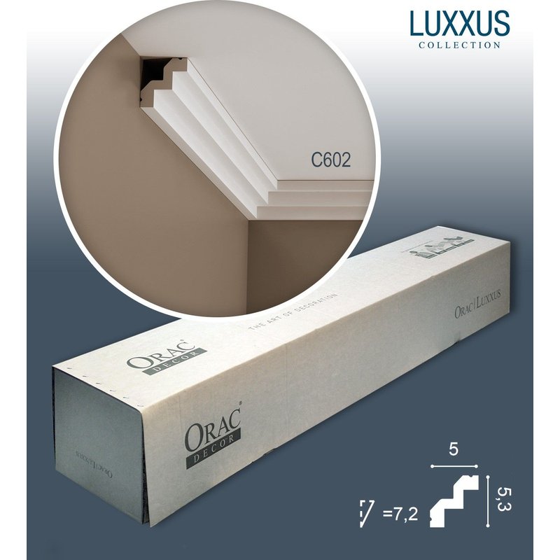 Orac Decor C602 LUXXUS 1 carton complet 26 Corniches Moulures Cimaises 52m