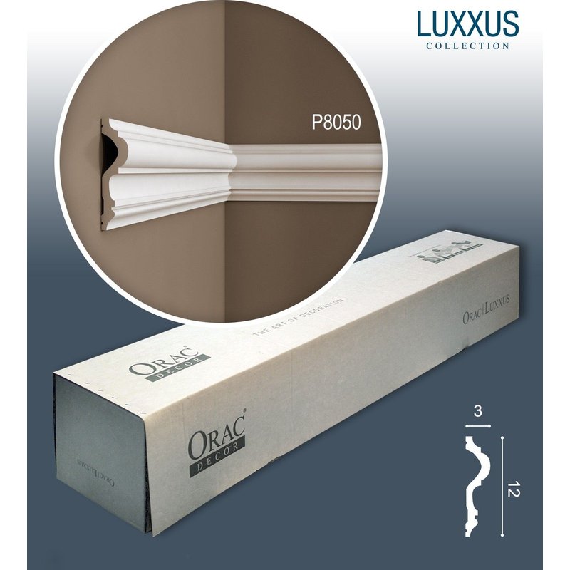 Orac Decor P8050 LUXXUS 1 carton complet 16 Corniches Moulures Cimaises 32 m