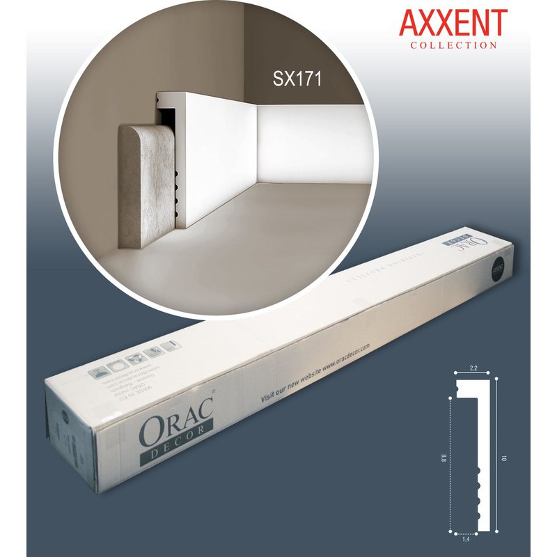 Orac Decor SX171 AXXENT 1 carton complet 20 Plinthes Moulures Cimaises 40 m