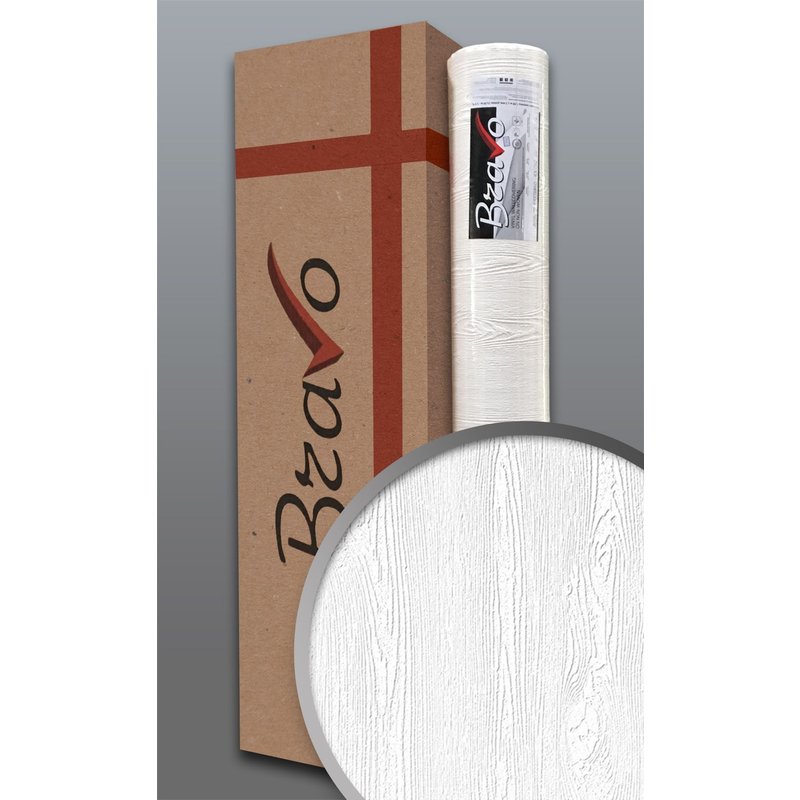Papier peint texturé EDEM 83005BR60 papier peint intissé texturé à l'aspect de bois mat blanc 1 carton à 4 rouleaux 106 m2