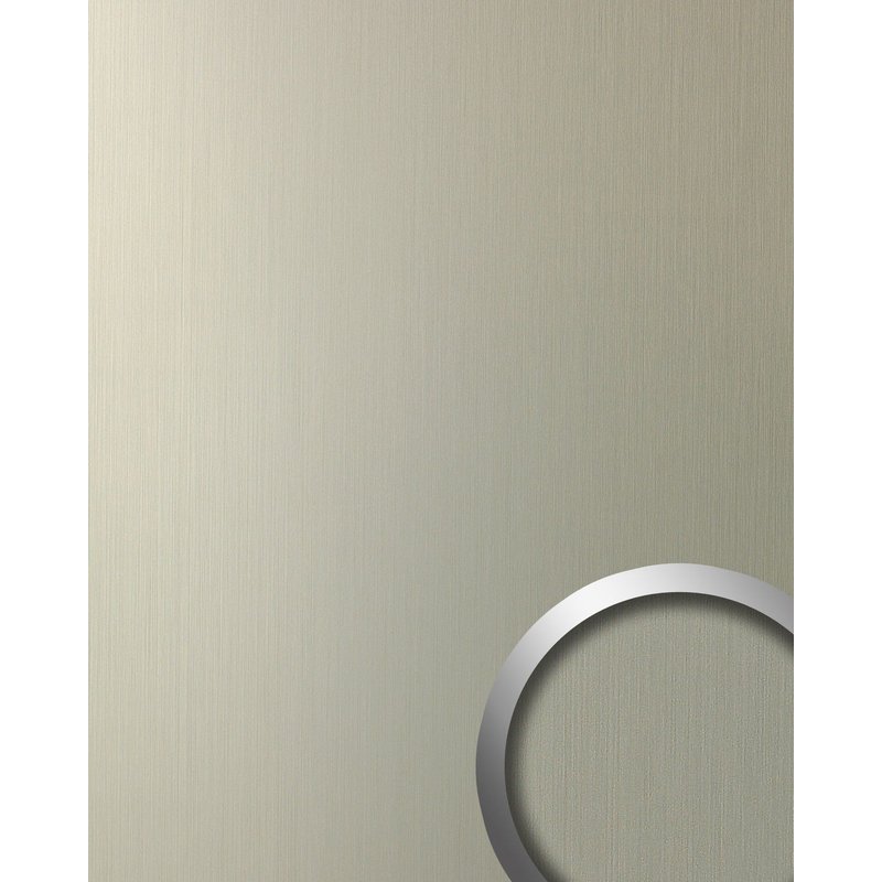 Design revĂȘtement mural auto-adhĂ©sif WallFace 12433 DECO Aimantin couleur champagne Style mĂ©tal brossĂ© 2,60 m2