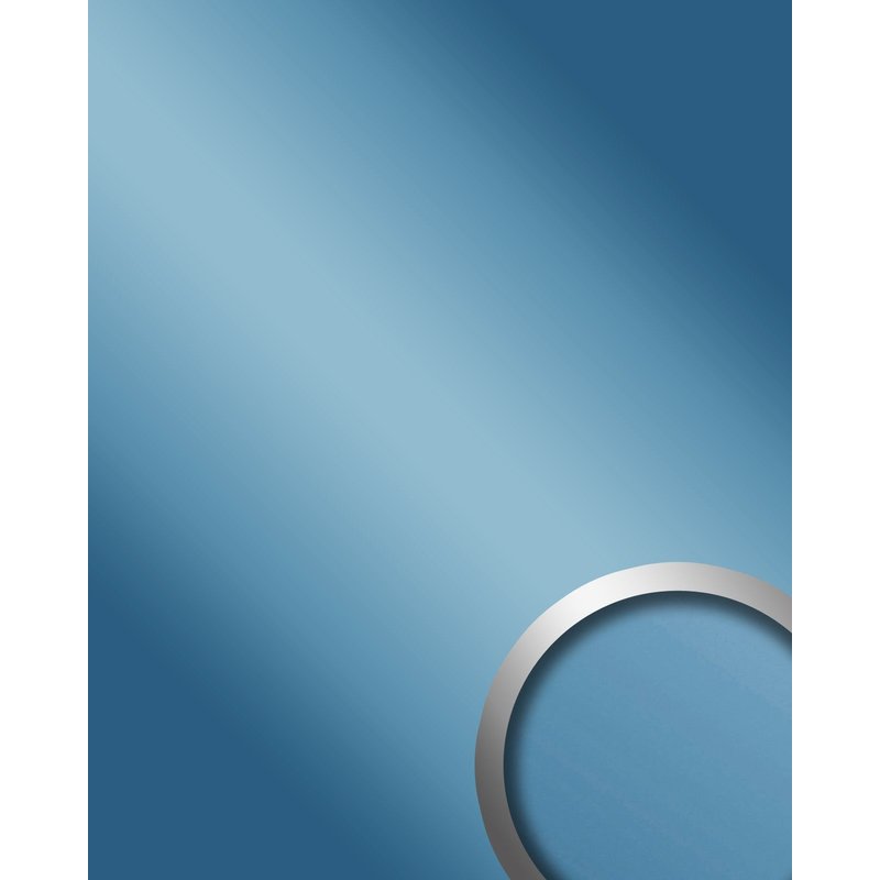 Panneau mural autoadhésif WallFace 10210 DECO ICEBLUE Dessin de miroir Aspect brillant Plaque murale bleu 2,60 m2