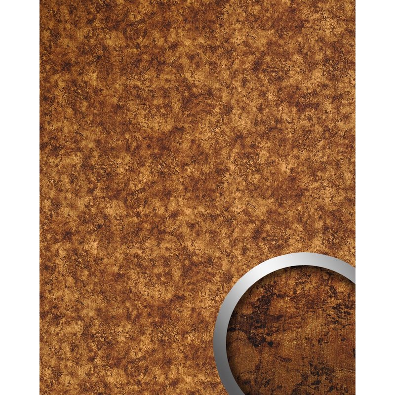 DECO VINTAGE Panneau mural autoadhĂ©sif aspect mĂ©tal rouillĂ© WallFace 17277 RevĂȘtement mural aspect rouillĂ© cuivre brun 2,60 m2