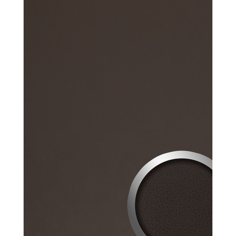 RevĂȘtement mural aspect cuir WallFace 19025 LONDON CLAY Panneau mural lisse d'aspect cuir nappa mate auto-adhĂ©sif brun brun-gris 2,6 m2