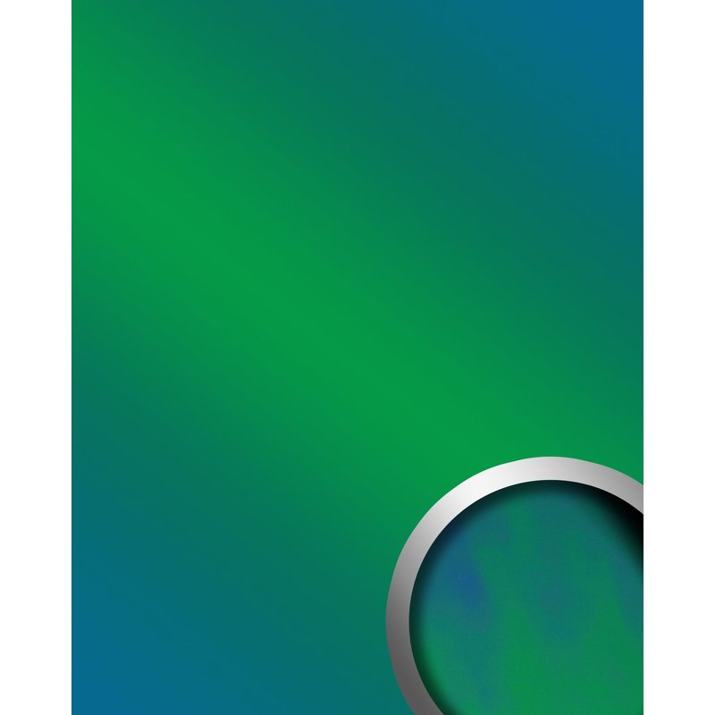 Panneau mural apect miroir WallFace 18443 DECO AQUA RevĂȘtement mural aspect miroir brillant Plaque rĂ©sistante Ă l'abrasion vert bleu 2,60 m2