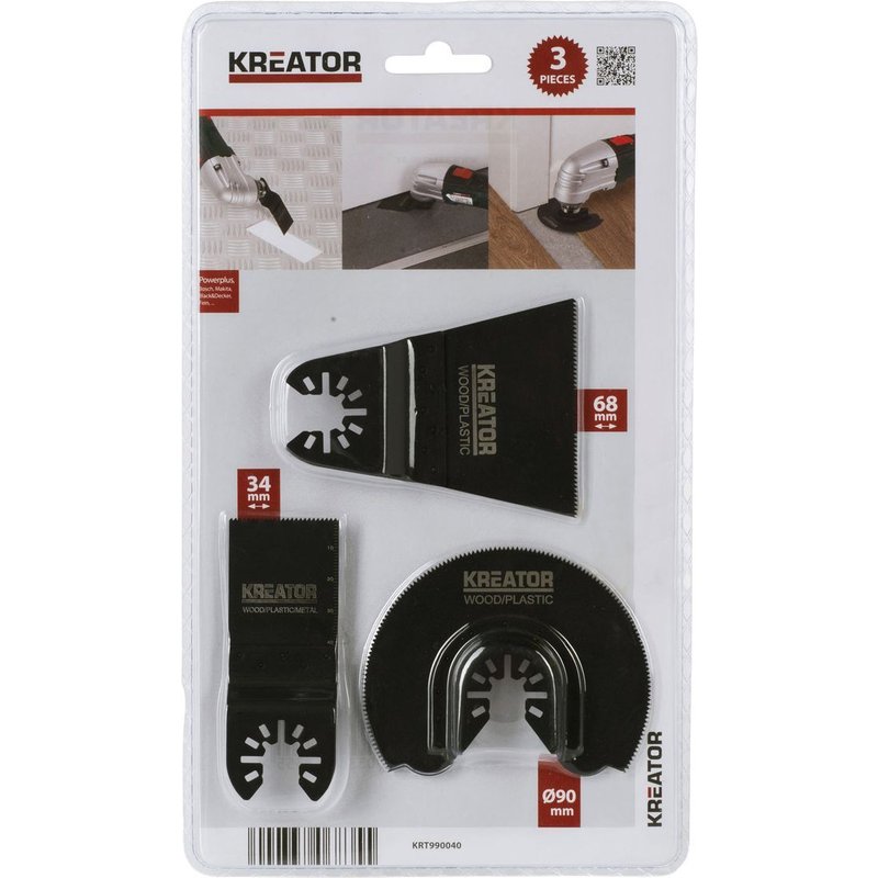 3 Lames pour outil oscillant multifonctions