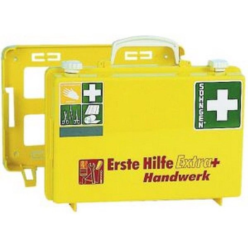 Coffret premiers secours Extra+, Dimensions : 310 x 210 x 130 mm
