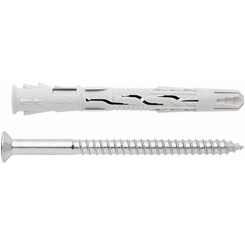 50 chevilles nylon universelle avec vis tĂȘte fraisĂ©e ATE Option 7 10 x 140 mm (D. 10 mm) - TNUXA10140 - Index