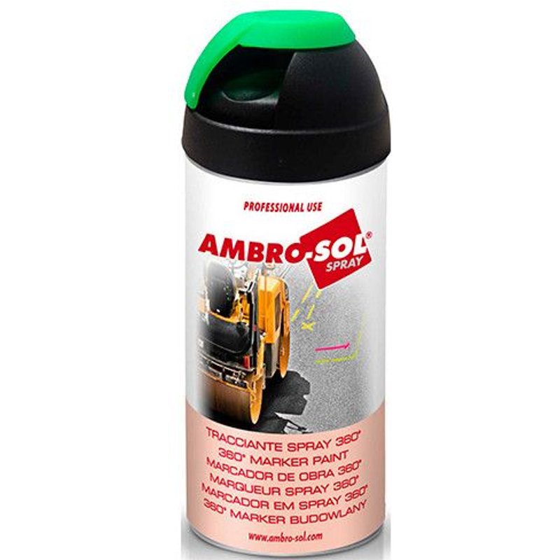 Spray peinture traçage Ambro-Sol rouge fluo 500ml 360°