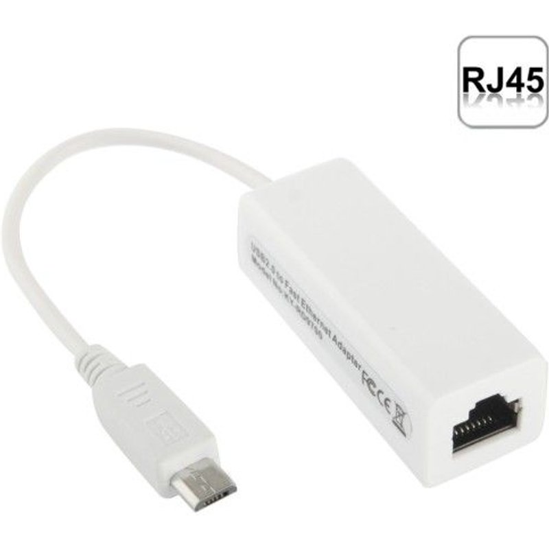 Adaptateur Micro USB 2.0 Ethernet / RJ45 pour Tablette ou TV Android