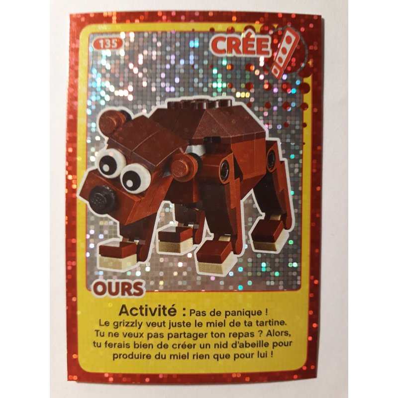 Carte Lego Auchan, Crée Ton Monde, Ours 135