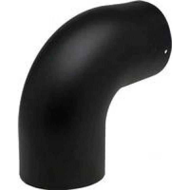 Coude 90° en acier émail noir mat - diamètre 125 mm - Sanpli TEN