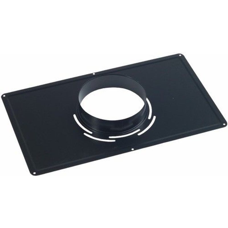 Plaque de propreté inox émail noir - 300 x 500 mm - diamètre 153 mm TEN
