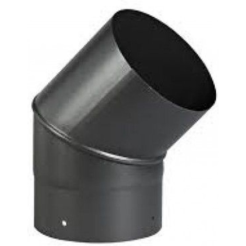 Coude 45° acier émail noir mat - diamètre 125 mm - Sanpli TEN