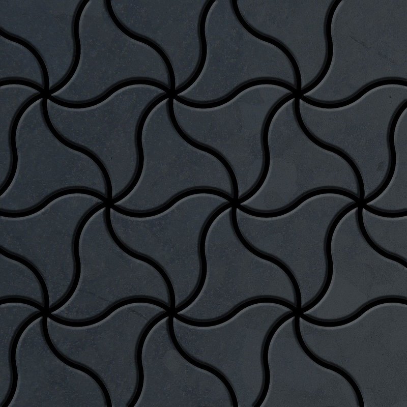 Mosaïque métal massif Carrelage Acier brut laminé gris Grosseur 1,6mm ALLOY Ninja-RS dessiné par Karim Rashid0,67 m2