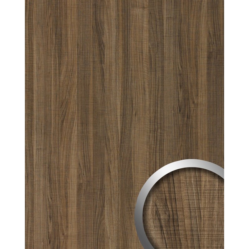 Panneau mural aspect bois WallFace 25160 NUTWOOD COUNTRY noyer dĂ©cor de bois touche naturel revĂȘtement mural autoadhĂ©sif brun 2.60 m2