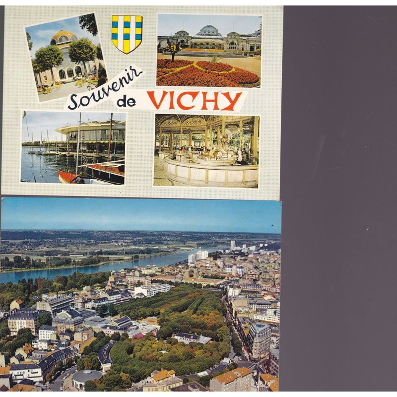 Lot De 2 Cartes Postales Modernes De Vichy, Allier