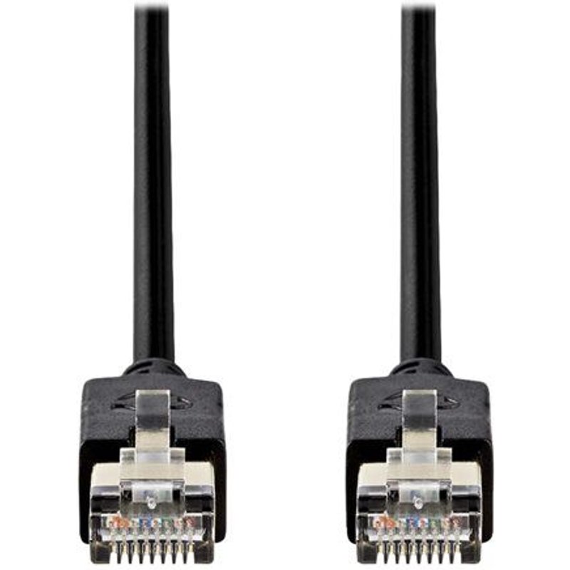 Nedis - Câble réseau - RJ-45 (M) pour RJ-45 (M) - 5 m - paire torsadée écrantée (F/UTP) - CAT 6 - moulé, rond - anthracite