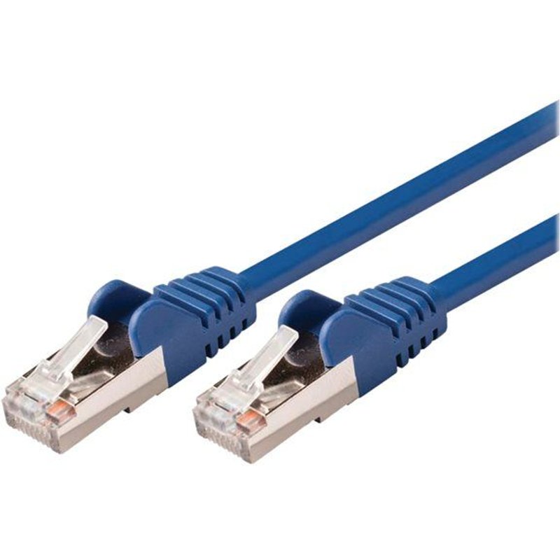 Nedis - Câble réseau - RJ-45 (M) pour RJ-45 (M) - 1.5 m - SF/UTP - CAT 5e - moulé, rond - bleu