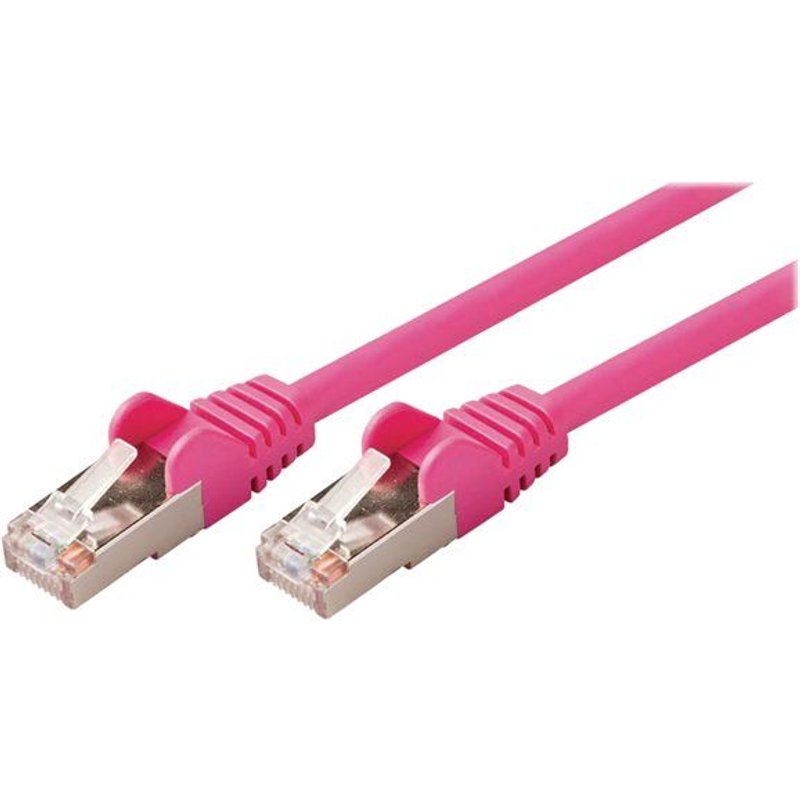 Nedis - Câble réseau - RJ-45 (M) pour RJ-45 (M) - 20 m - SF/UTP - CAT 5e - moulé, rond - rose
