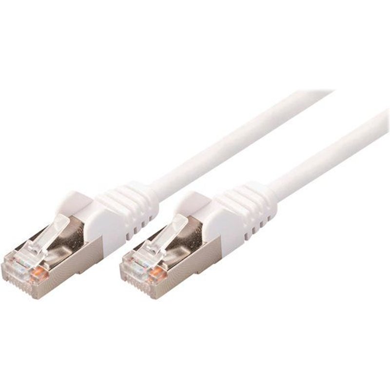 Nedis - Câble réseau - RJ-45 (M) pour RJ-45 (M) - 2 m - SF/UTP - CAT 5e - moulé, rond - blanc