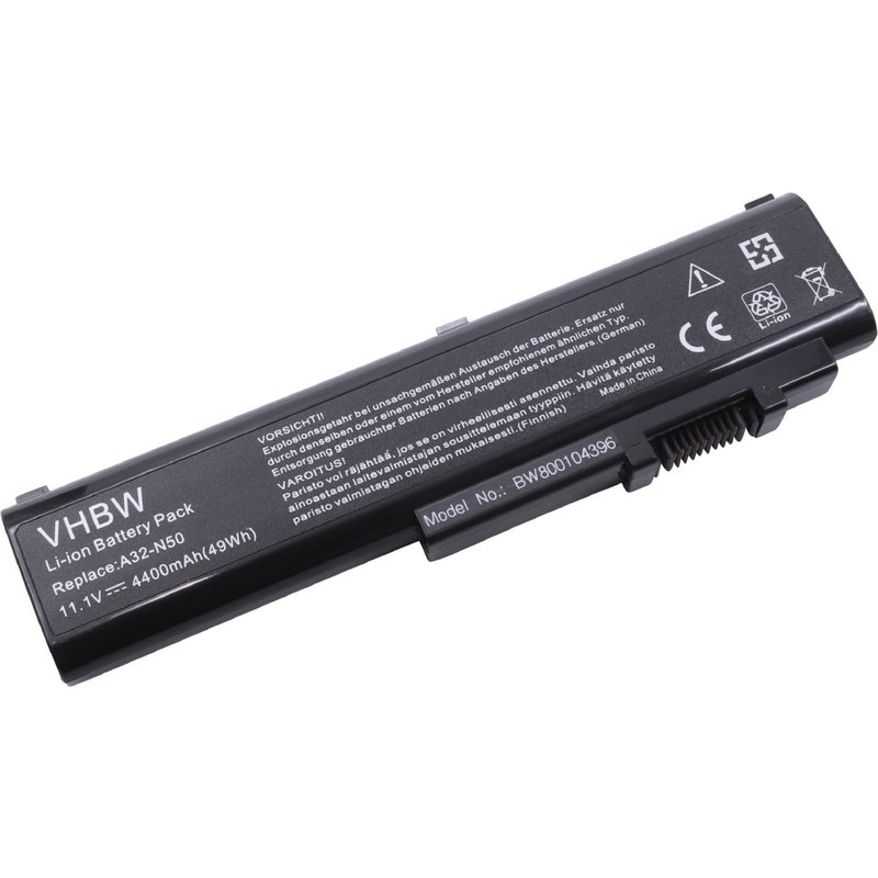 vhbw Li-Ion batterie 4400mAh (11.1V) noir pour laptop notebook Asus N50VG, N50VM, N50VN, N51, N51A, N51S, N51T, N51TE, N51TP, N51V, N51VF, N51VG