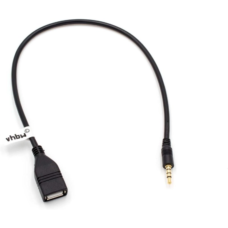 vhbw Prise de câble adaptateur USB OTG pour Auto Radio des marques Isuzu, Jaguar, Kia, Lancia, Land Rover, Mazda, Mercedes, Opel, Peugeot, Pioneer