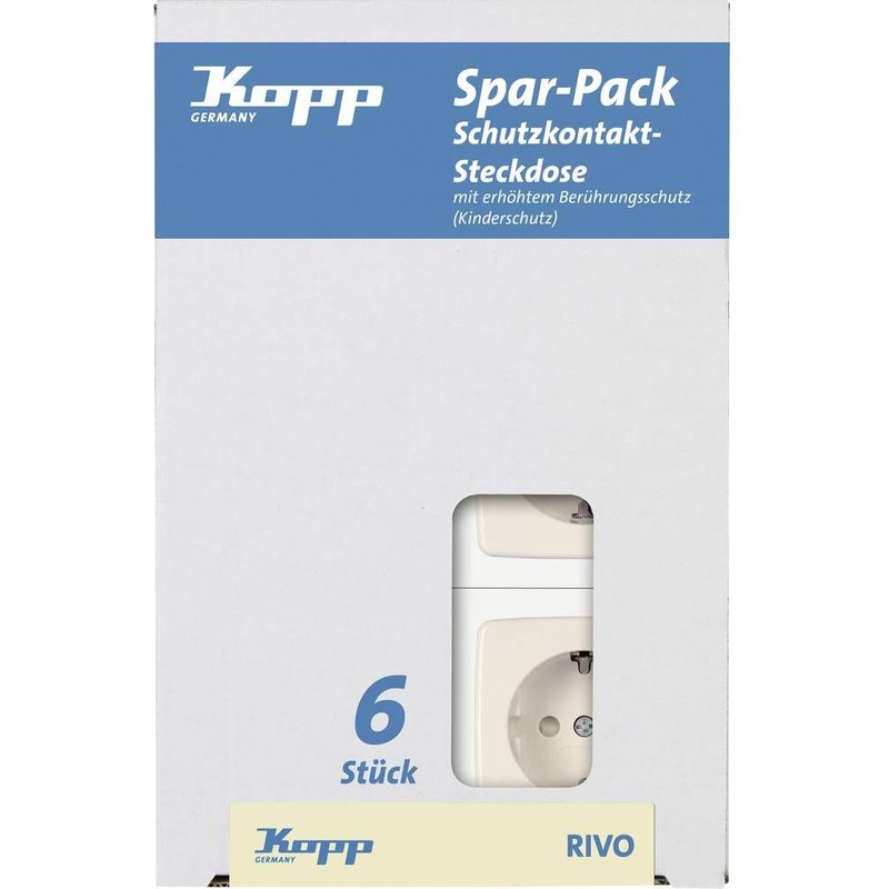 Prise de courant Kopp 945117052 RIVO blanc pur (RAL 9010)