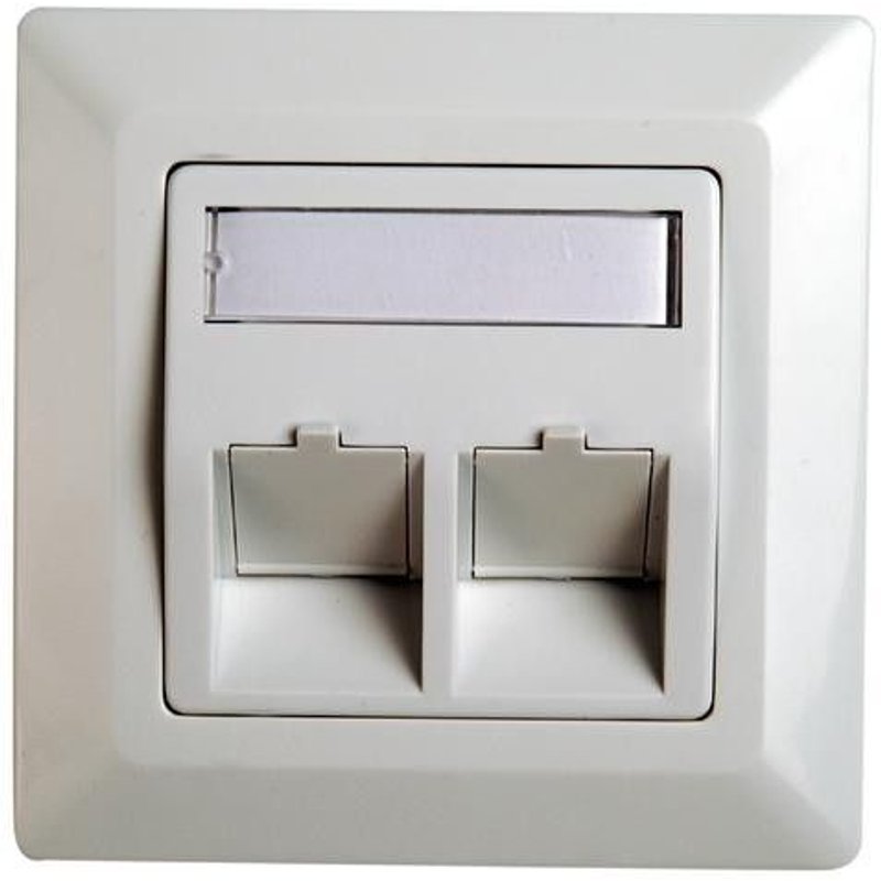 Prise réseau Telegärtner H02010A0040 Type de montage:encastrable, goulotte insert avec plaque centrale et châssis non éq