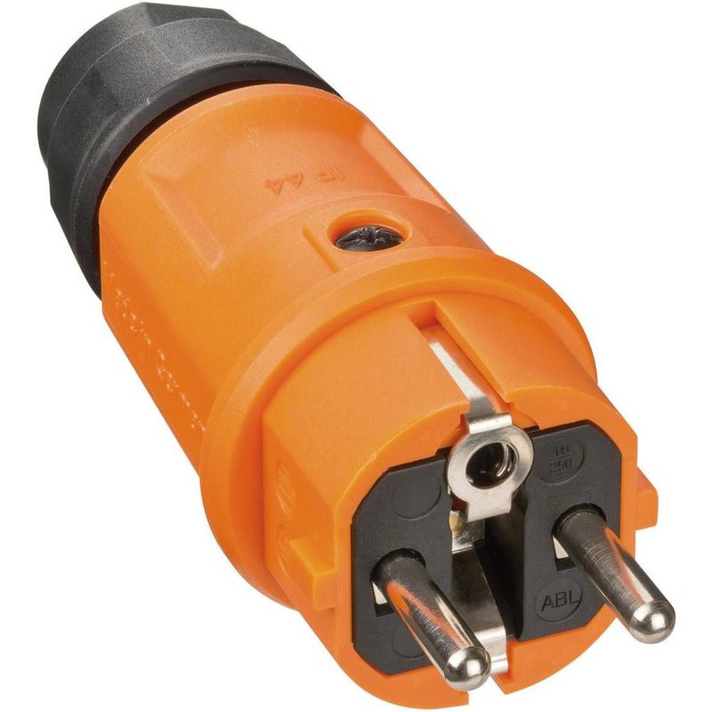 Fiche à contact de protection Brennenstuhl 9837560 plastique 230 V noir, orange IP44 1 pc(s)