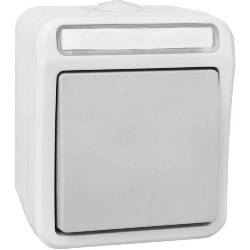 Interrupteur va-et-vient Peranova 102447 Pera gris clair, gris foncé