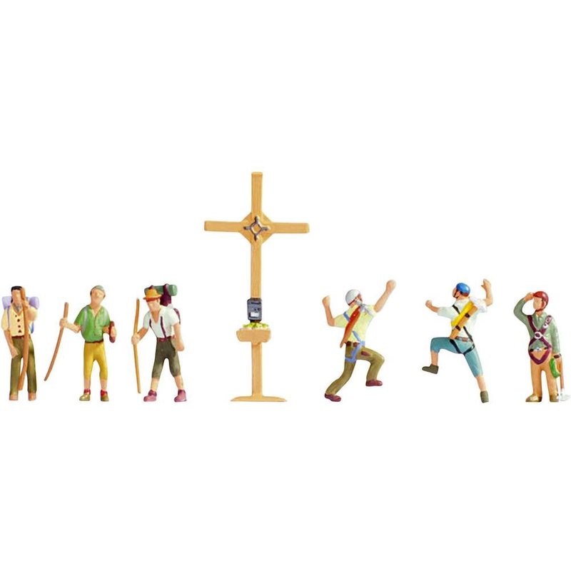 Noch 45874 Figurines De Randonneurs + Croix Sommitale, Voie Tt-Noch