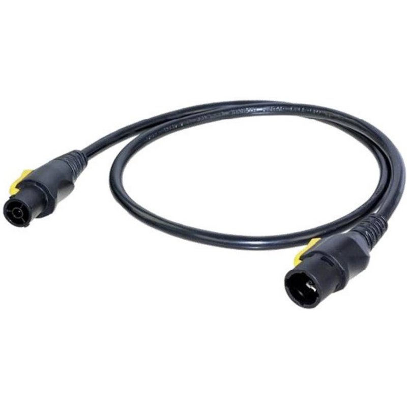 Câble d'alimentation Neutrik NKPF-M-A-1.5 (1 x PowerCon femelle - 1 x PowerCon mâle) noir-jaune 1.50 m étanche
