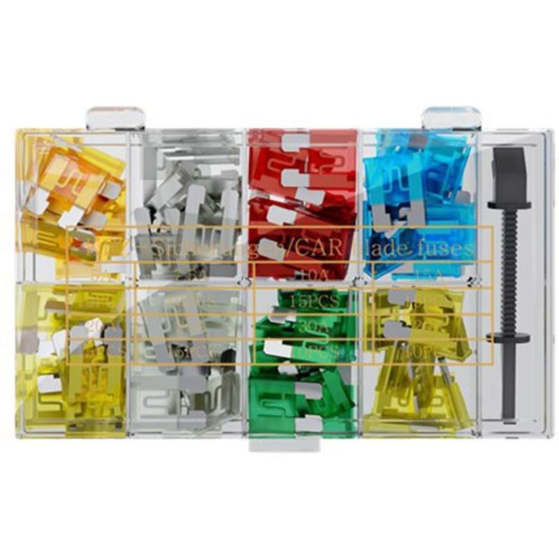 Fusible plat standard 5 A, 7.5 A, 10 A, 15 A, 20 A, 25 A, 30 A FixPoint 1025-2 20342 bleu, rouge, blanc, jaune, vert, ma