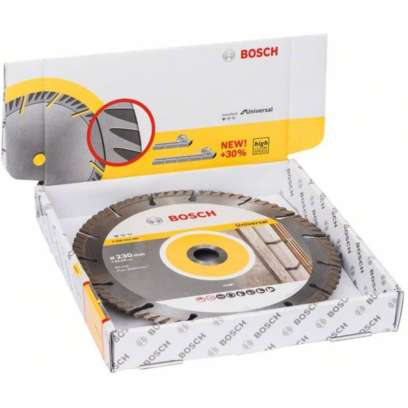 Disque à tronçonner diamanté Standard for Universal, 230 x 22,23 x 2,6 x 10 mm, lot de 10 Bosch Accessories 2608615066 D