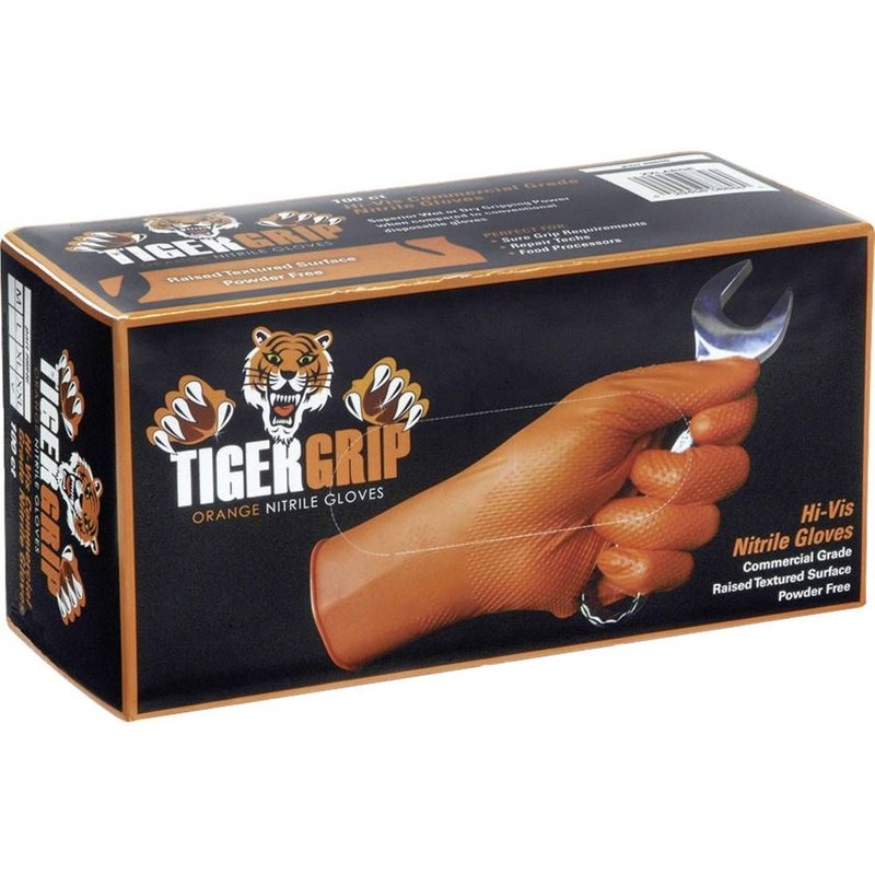 Gants à usage unique Taille: M Kunzer TIGER GRIP M Nitrile EN 374 , EN 455 100 pc(s)