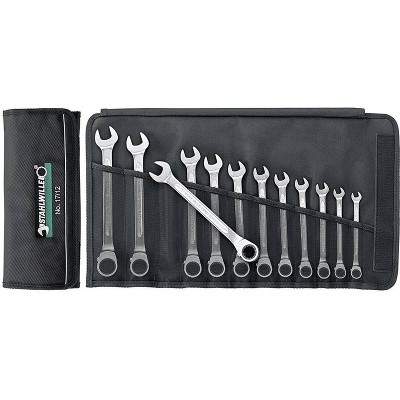 Jeu de clés mixtes à cliquet 12 pièces Stahlwille