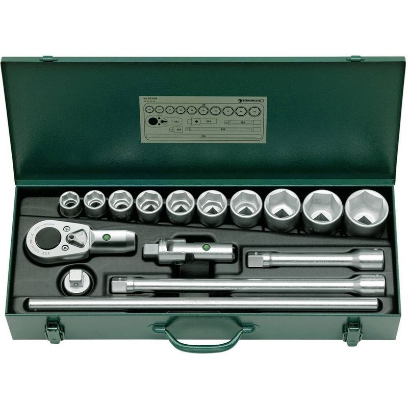 Coffret clé + douilles 16 pièces Stahlwille 96050104 métrique 3/4"""" (20 mm)