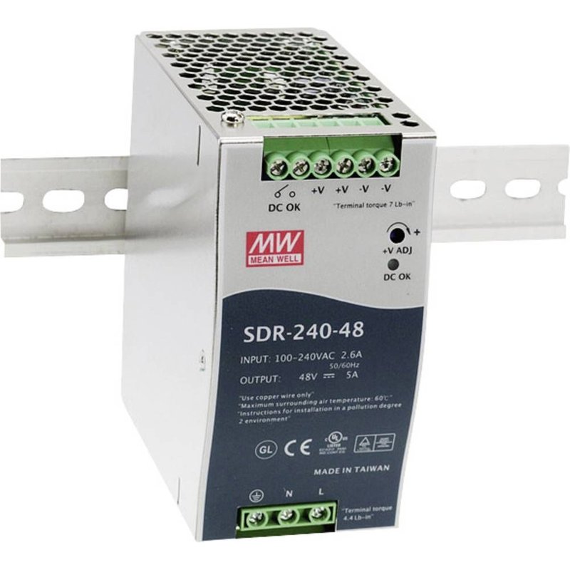 Alimentation rail DIN Mean Well SDR-240-48 5 A 240 W 1 x
