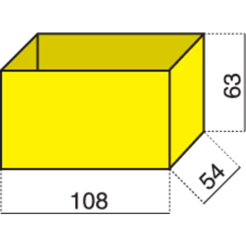 Insert de coffret de rangement Alutec 624200 (L x l x h) 108 x 54 x 63 mm Nombre de compartiments: 1 1 pc(s)