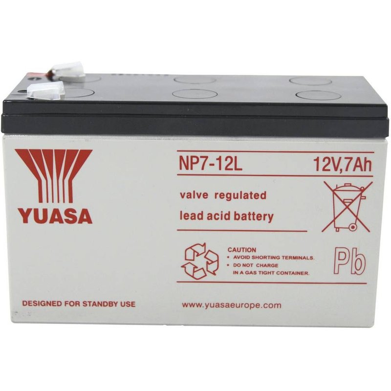Batterie au plomb 12 V 7 Ah Yuasa NP7-12 L plomb (AGM) (l x h x p) 151 x 98 x 65 mm connecteur plat 6,35 mm sans entreti