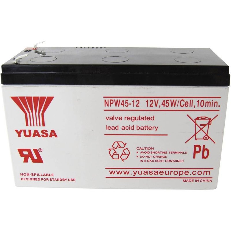 Batterie au plomb 12 V 8.5 Ah Yuasa NPW45-12 plomb (AGM) (l x h x p) 151 x 97.5 x 65 mm connecteur plat 6,35 mm auto-déc