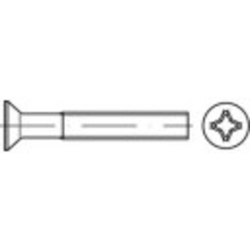 TOOLCRAFT TO-5431713 Vis Ă tĂȘte fraisĂ©e M3 8 mm cruciforme Philips ISO 7046 acier Ă©tamĂ© par galvanisation 200 pc(s)
