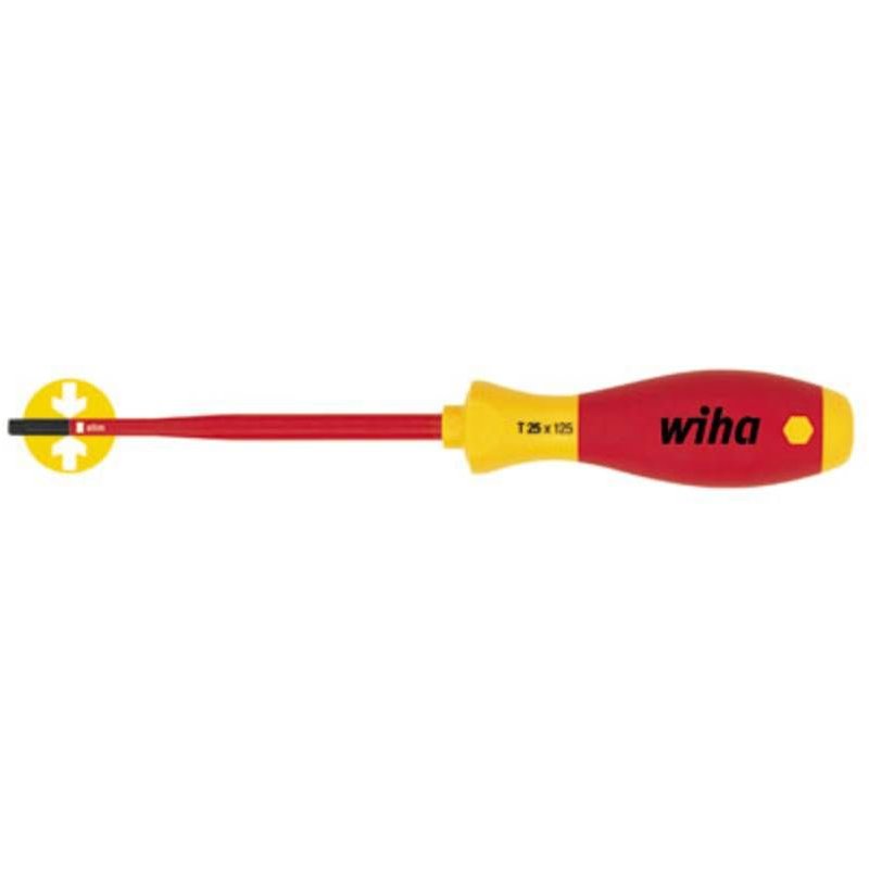 VDE Tournevis Torx Wiha SoftFinish electric 3251 Taille T 40 Longueur de la lame: 150 mm DIN ISO 8764, DIN EN 60900