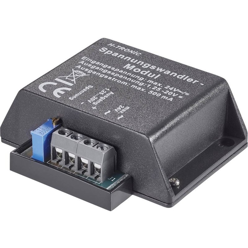 Transformateur de tension (kit monté) H-Tronic 191396 Tension d'entrée: 4, 4 - 24, 24 V/DC, V/AC Tension de sortie (gamm