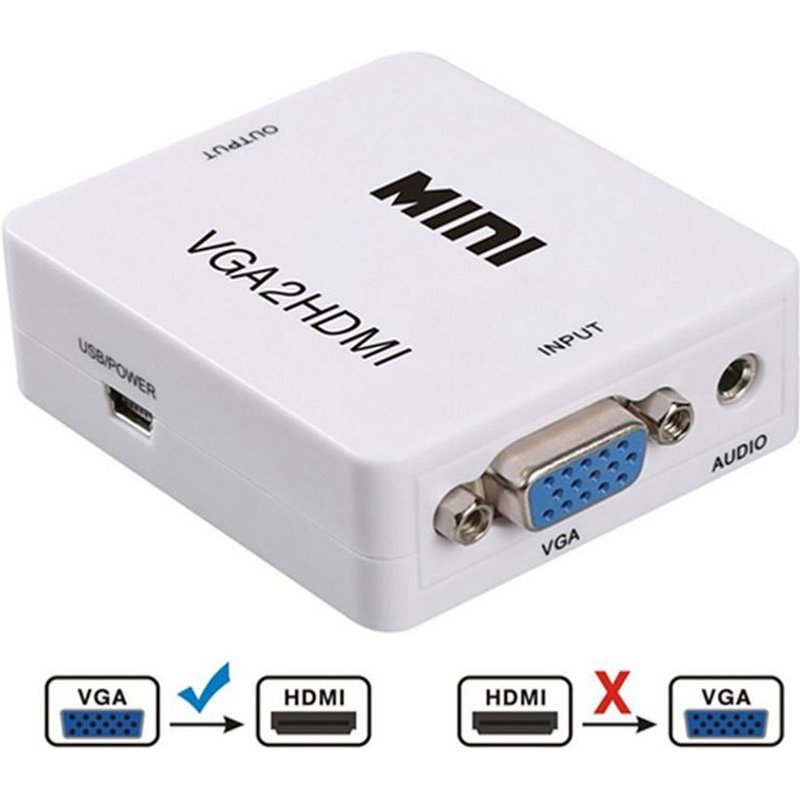 Vga Vers Hdmi 1080P Adaptateur Convertisseur Vidéo Audio Vga Vers Hdmi