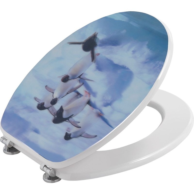 SEAT WC EN DECORATION 3D PINGOUIN