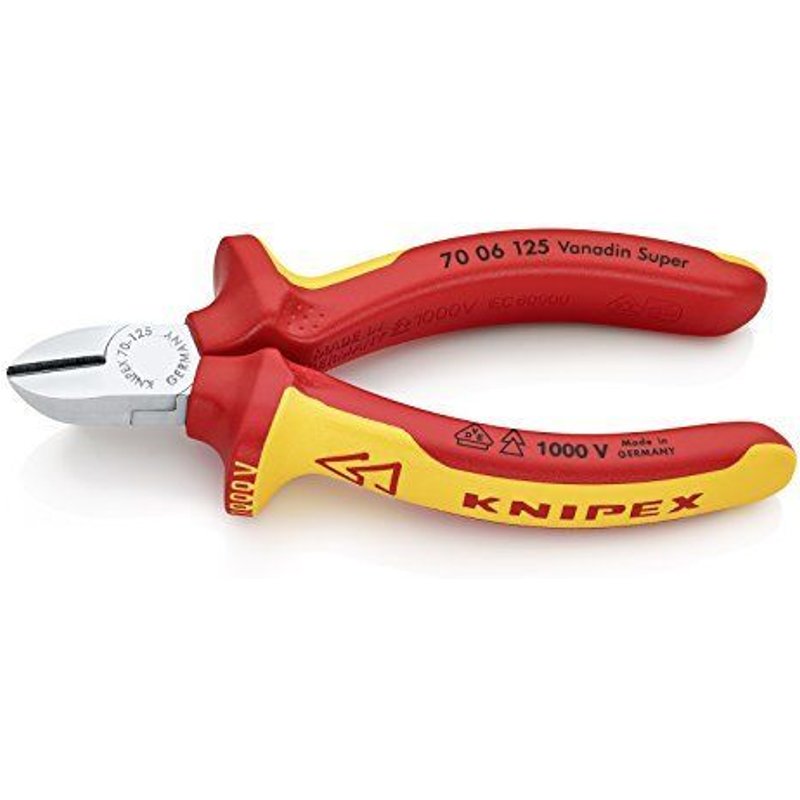 Knipex Pince coupante de coté 70 06 125, coupe jusqu'à Ø