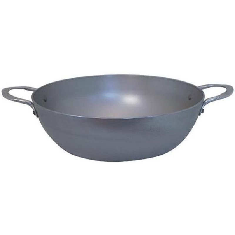 DE BUYER Poele paysanne mineral b élément a 2 anses- Ø 32 cm - Gris - Tous feux dont induction